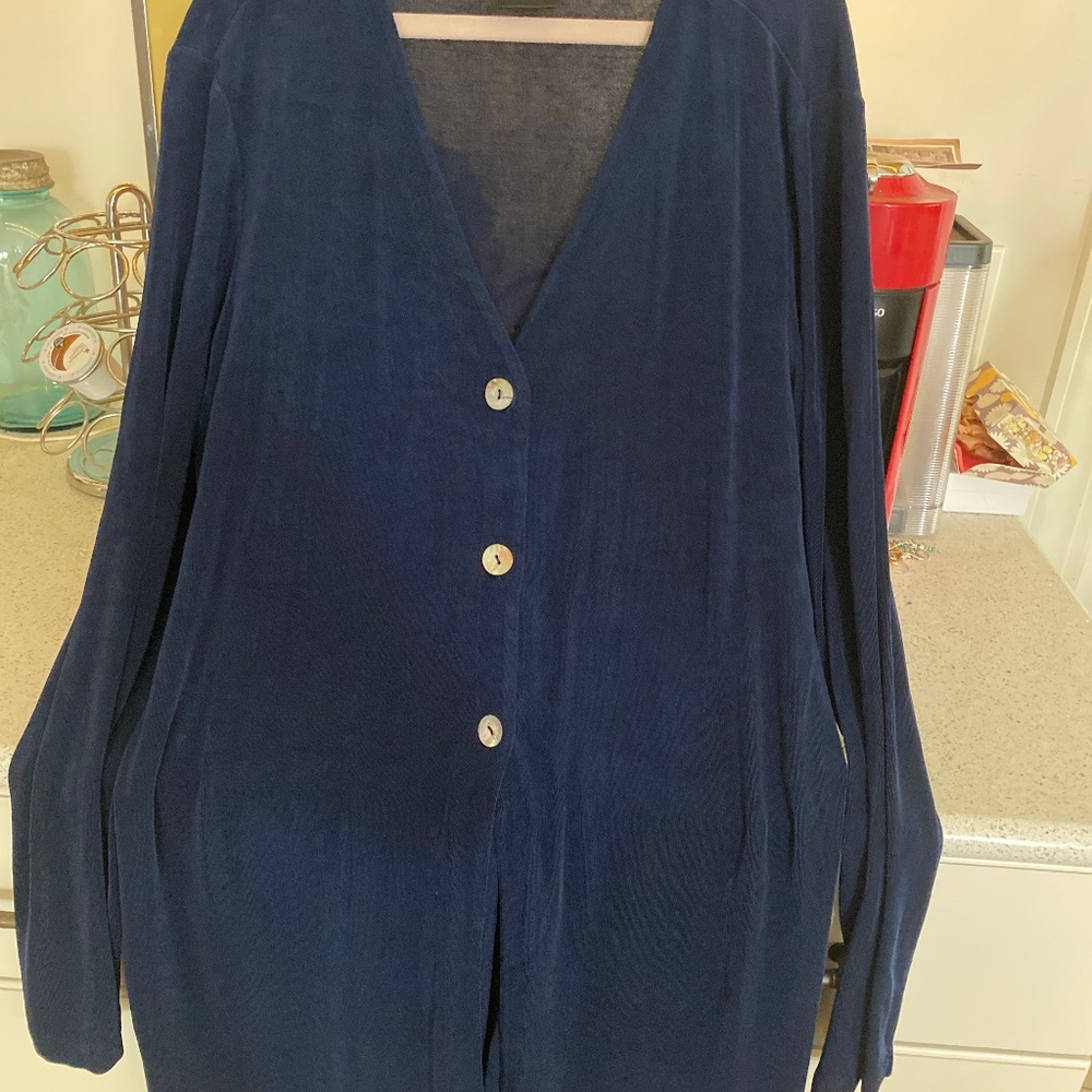 Navy Blue CitiKnits Jacket Xl